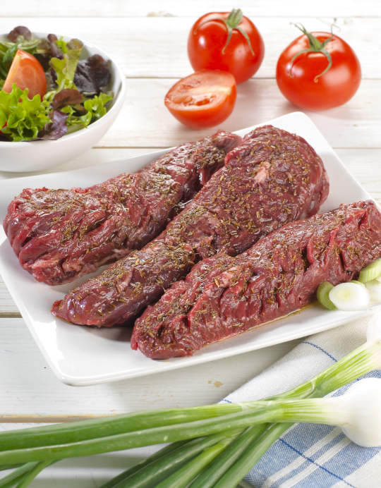 Onglet de bœuf mariné