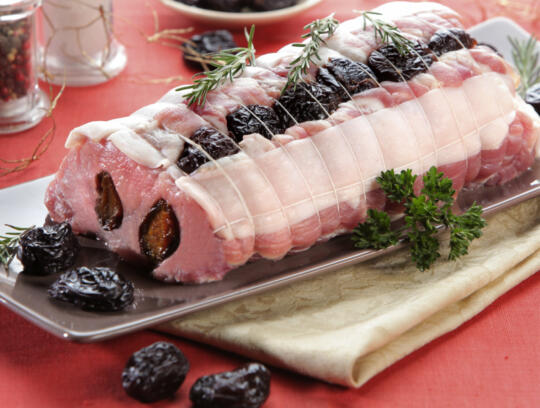 Rôti de porc aux fruits