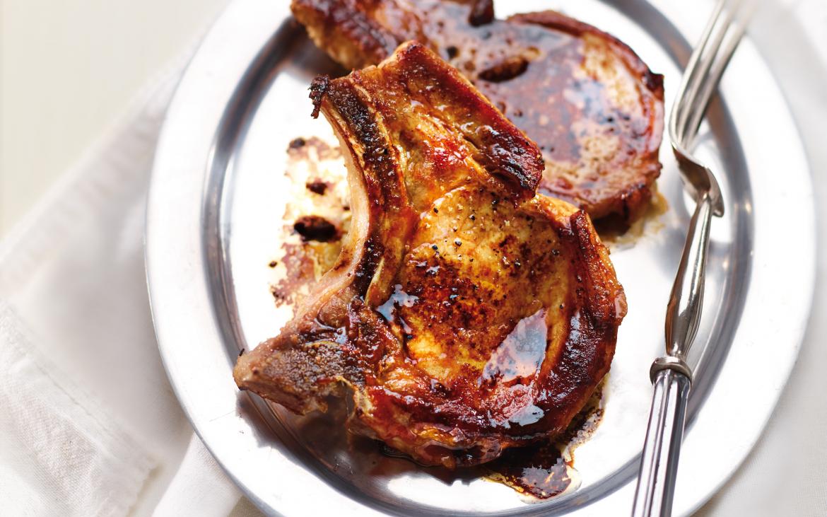 Cotes de porc marinées au miel et ketchup Novoviande