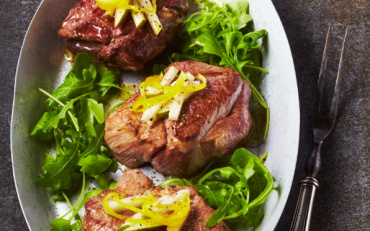 Côtes gigot à la poire et au citron confit