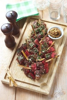 Entrecôte en croûte d’herbes et de Parmesan